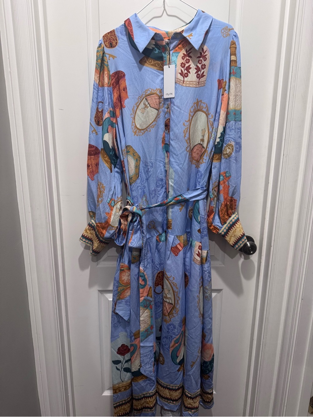 Ladies City Chic NWT drop waist stellar beauty printed dress size 20
